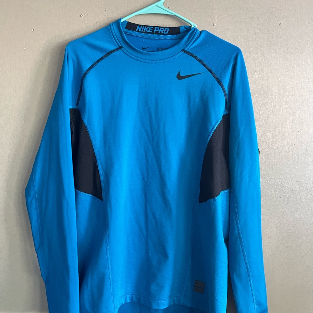 Nike Pro Fitted Track Electric Blue Performance Shirt
